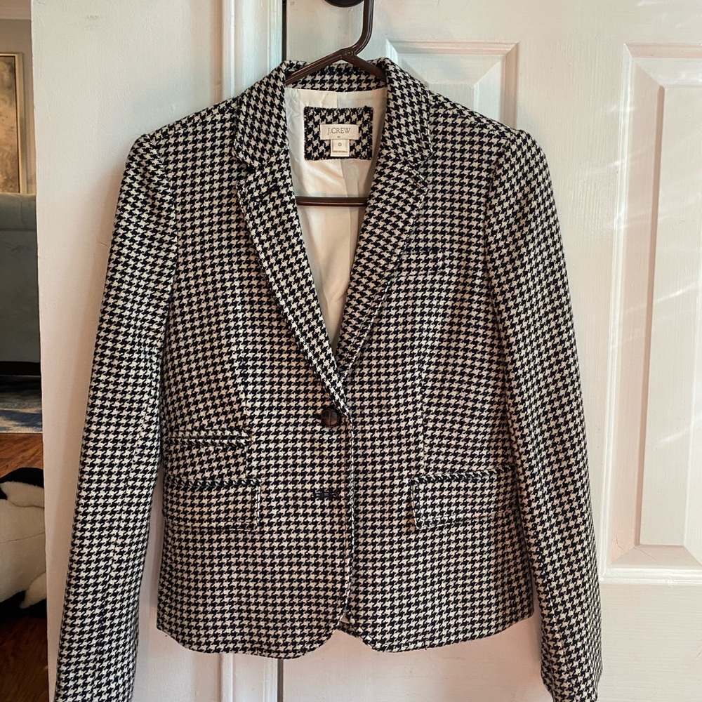 J Crew Houndstooth Blazer